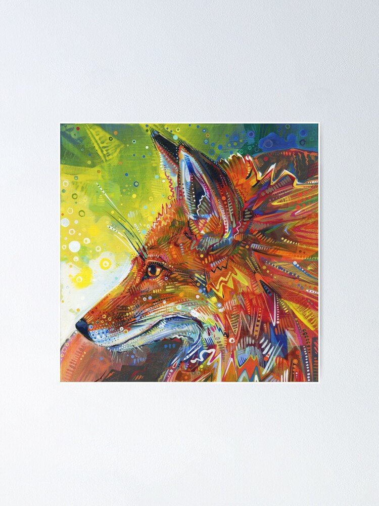 Alternate view of Red Fox Painting - 2012 Poster