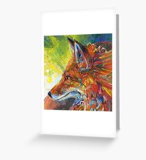 Red fox painting - 2012 Greeting Card
