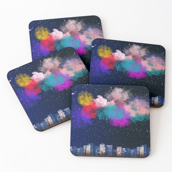 Item preview, Colorful clouds in the night sky designed and sold by evermusedesignstudio.