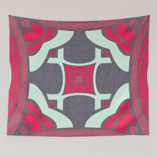 Item preview, Behind the magenta curtain, geometric abstraction designed and sold by aapshop.