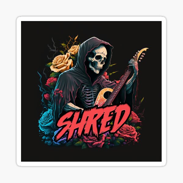 Shredding Insanity Alert Sticker - Shredding Insanity Alert Guitar