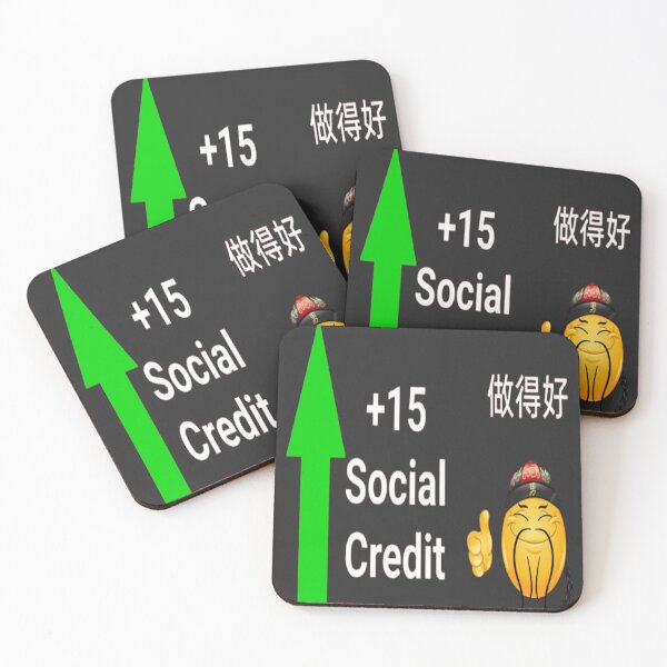 Item preview, social credit score meme designed and sold by Shrewd Mood.