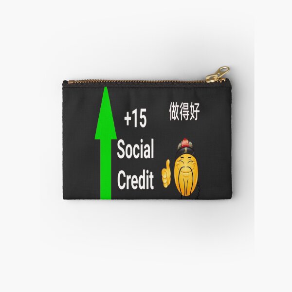 Item preview, social credit score meme designed and sold by Shrewd Mood.