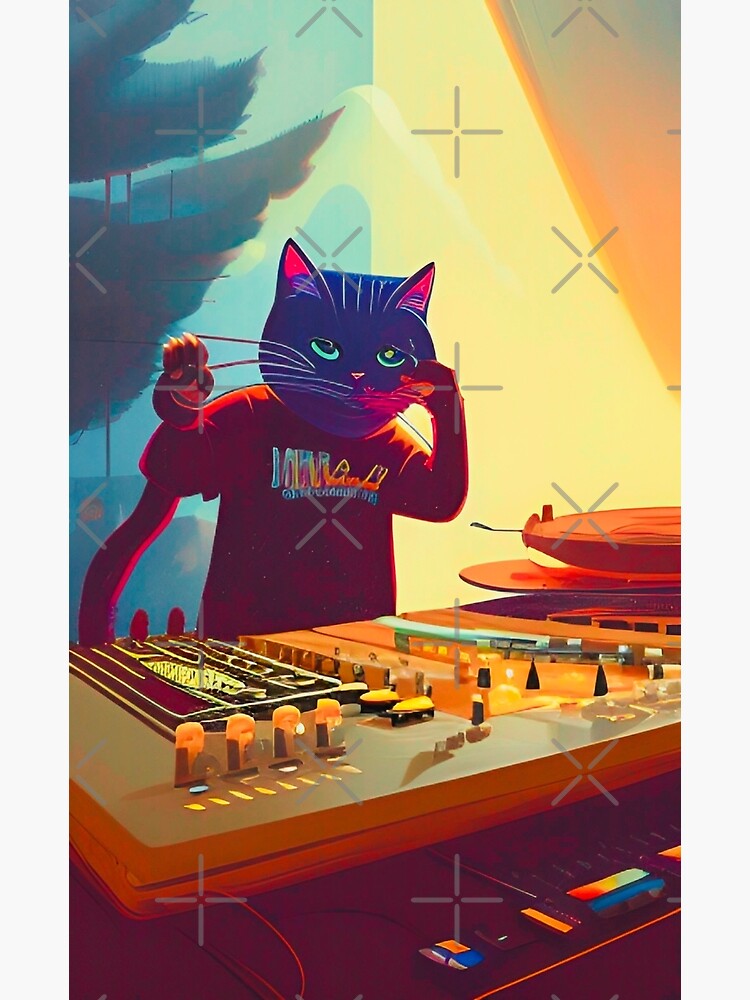 Discover Dj cat Premium Matte Vertical Poster