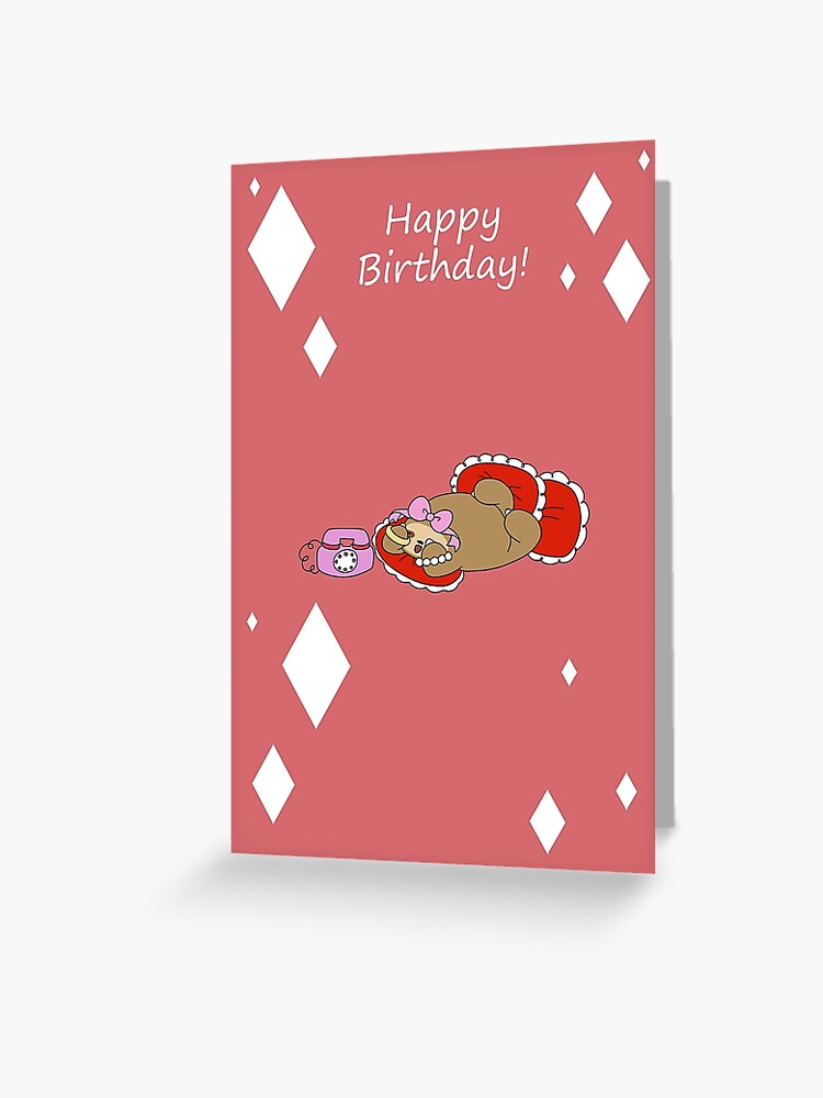 Carte De Vœux Joyeux Anniversaire Girly Paresseux Par Saradaboru Redbubble