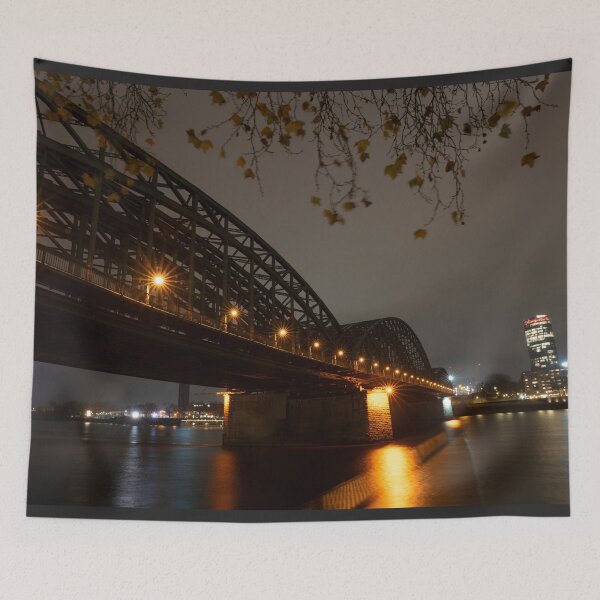 Item preview, Koln railway bridge by night designed and sold by hawkie.