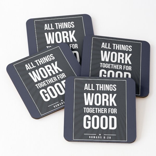 Item preview, Romans 8:28 quote Subway style (white text on black) designed and sold by Dpe1974.