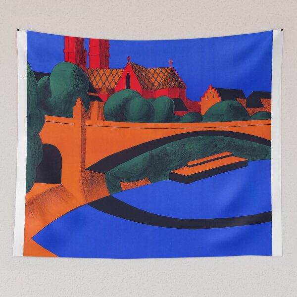 Item preview, Switzerland Vintage Travel Poster - Basel designed and sold by redoARTstore.