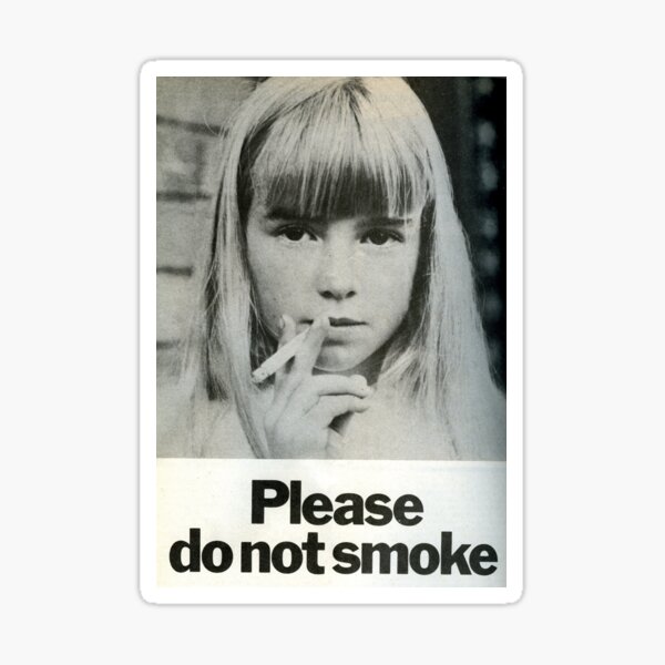 Por favor, no fume 1972 Pegatina