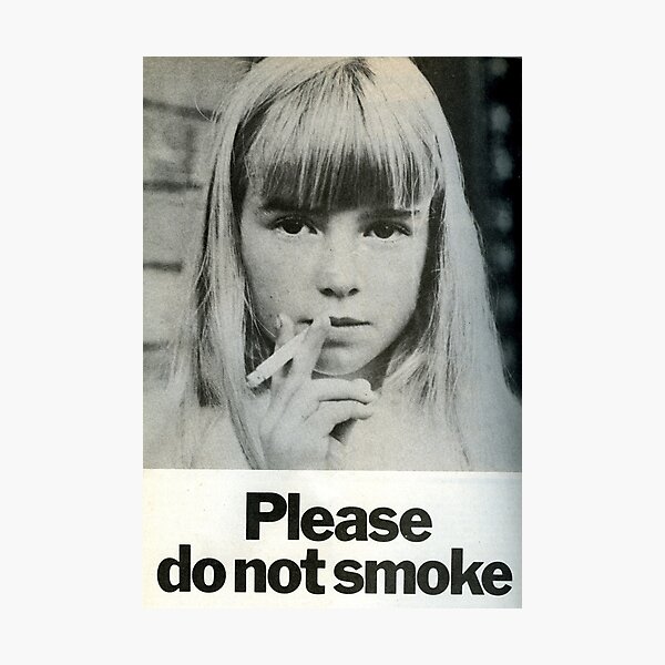 Please Do Not Smoke 1972 Photographic Print