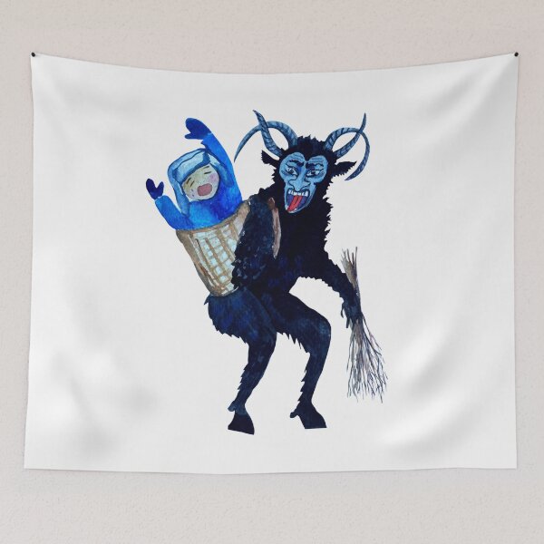 Item preview, Krampus Stealing A Child Folklore Art designed and sold by mkzmerch.