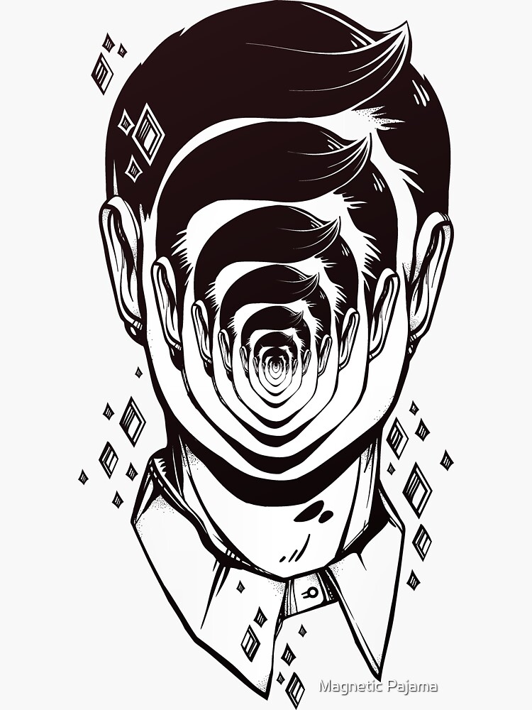 Face with Infinity Mirror Effect Psychedelic Optical illusion by MagneticMama