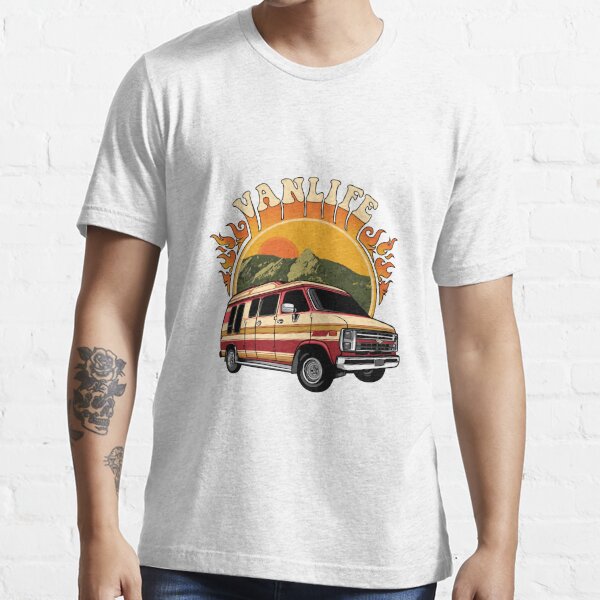 Vintage Red and White Bronco on the West Coast (Sequoia National Park)  Essential T-Shirt for Sale by brainthought