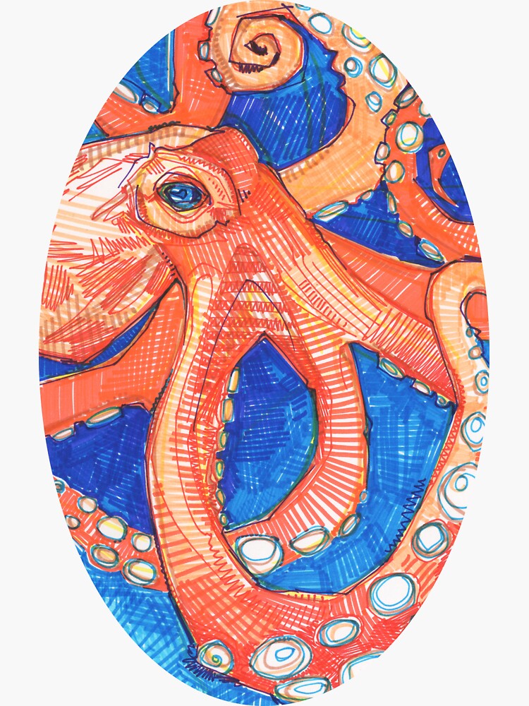 Octopus Drawing - 2015 by gwennpaints