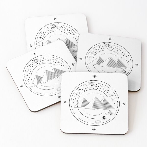 Item preview, astrology tattoo pyramid planets motion sketch designed and sold by snowgirlshop.