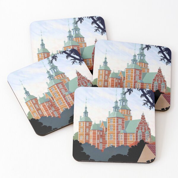 Item preview, Denmark Vintage Travel Poster - Rosenborg designed and sold by redoARTstore.