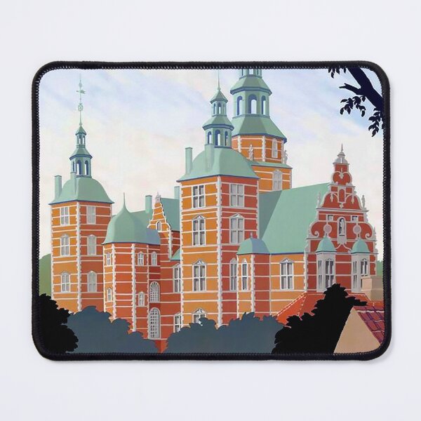 Item preview, Denmark Vintage Travel Poster - Rosenborg designed and sold by redoARTstore.