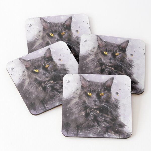Item preview, Maine Coon watercolor  designed and sold by PetsArt.