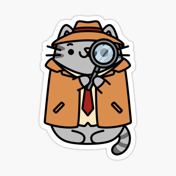 Artikel-Vorschau von Inspector Paws Katzenaufkleber, designt und verkauft von Cat Stickers.