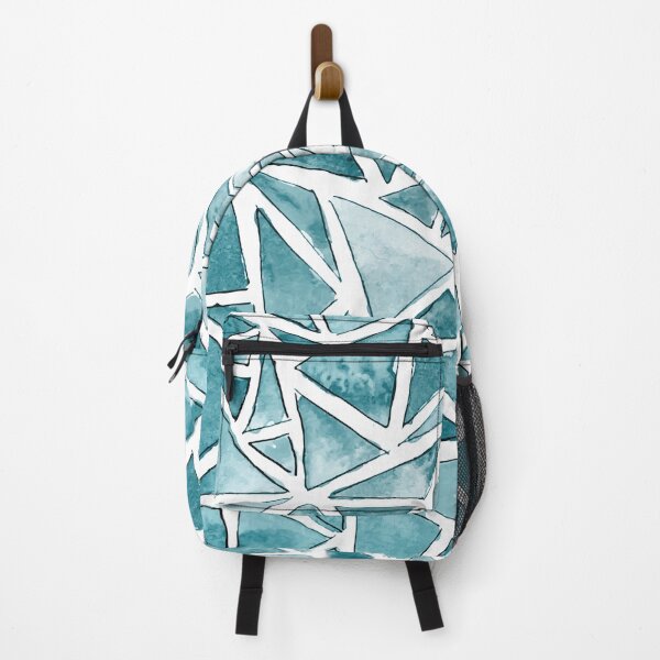 Item preview, Triangle Pattern Watercolor Green Blue designed and sold by UnaGale.