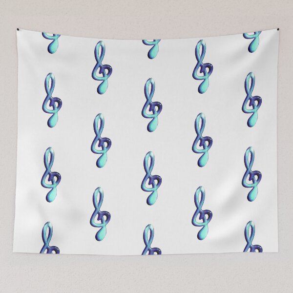 Item preview, Blue Treble clef designed and sold by pinkal.