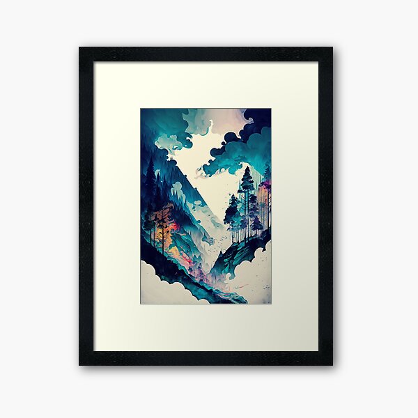 Aperçu de l'œuvre Paysage de style Ukiyo e créée et vendue par ParadiseSlice.