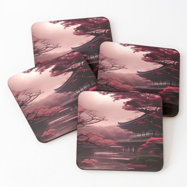 Item preview, Japanese scenery in red designed and sold by brandway.