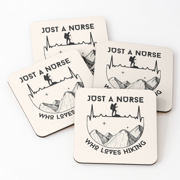 Item preview, Just A Nurse Who Loves Hiking For Nurses Vintage Design designed and sold by CandyDroidMerch.