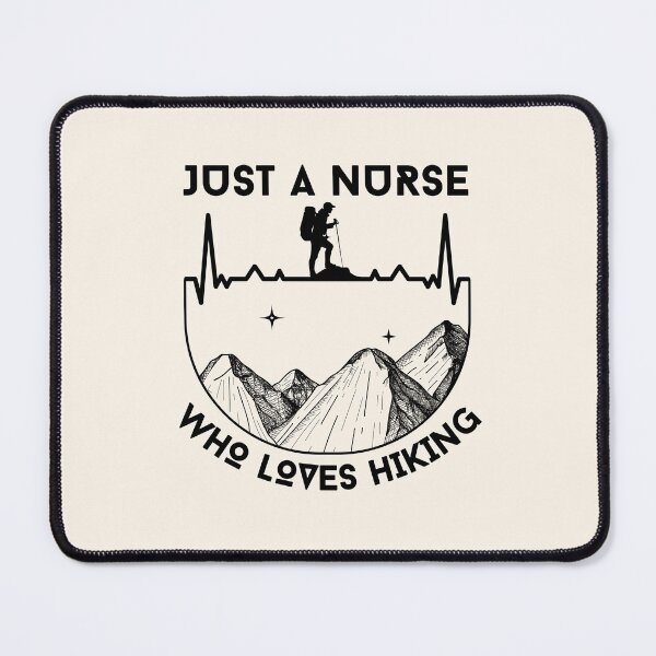 Item preview, Just A Nurse Who Loves Hiking For Nurses Vintage Design designed and sold by CandyDroidMerch.