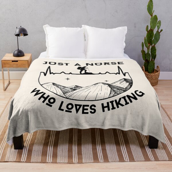 Item preview, Just A Nurse Who Loves Hiking For Nurses Vintage Design designed and sold by CandyDroidMerch.