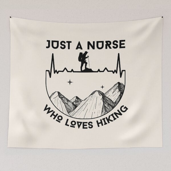 Artikelvorschau, Nur eine Krankenschwester, die es liebt, für Krankenschwestern Vintage Design zu wandern entworfen und verkauft von CandyDroidMerch.