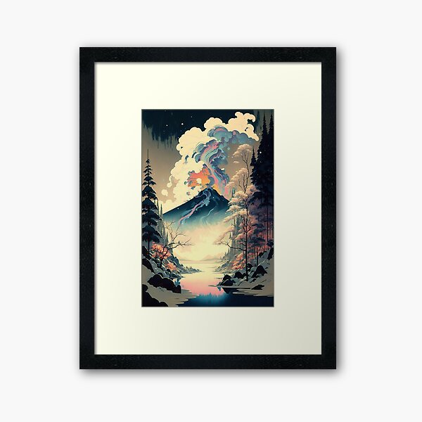 Aperçu de l'œuvre Paysage de style Ukiyo e créée et vendue par ParadiseSlice.