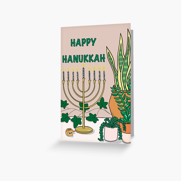 Item preview, Plant Lover’s Hanukkah Card designed and sold by Hanreb.