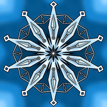 Artwork thumbnail, Kunai Snowflake by RayRayViolet