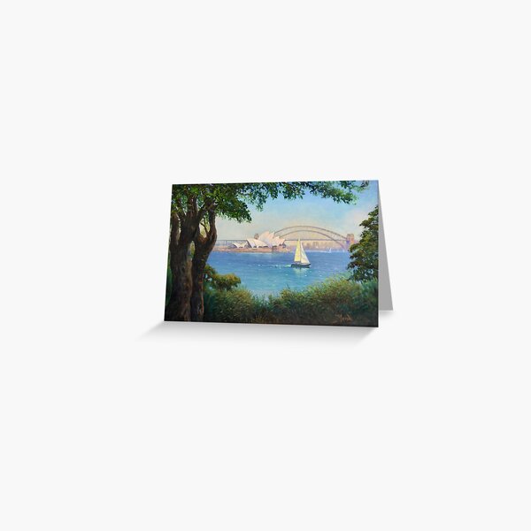 Sydney Harbour from Mrs Macquaries Chair. Greeting Card