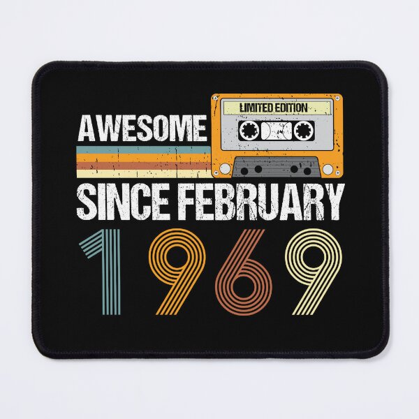 Item preview, Awesome Since February 1969 | 54th Birthday Gifts | 54 Years Old Gifts designed and sold by AMINE ★★★★★.