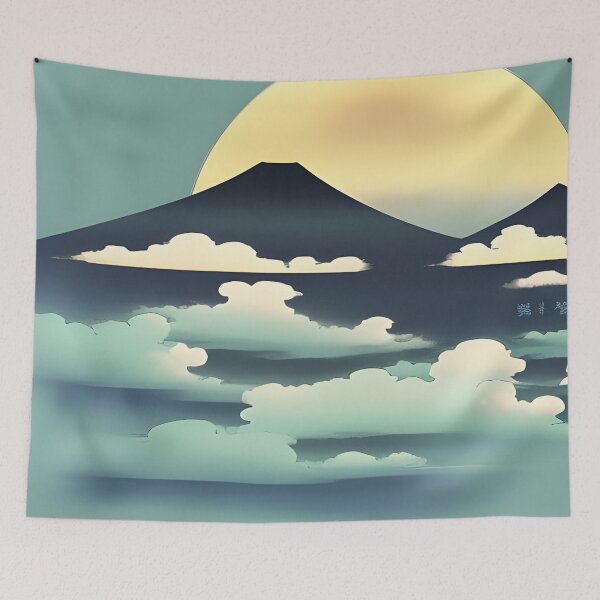Item preview, Japanese Mountain Illustration designed and sold by maddie-illus.