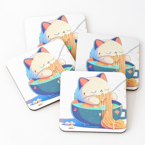 Item preview, Cat with Noodles. Yummy! designed and sold by The-Dark-Art.