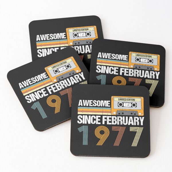 Item preview, Awesome Since February 1977 | 46th Birthday Gifts | 46 Years Old Gifts designed and sold by AMINE  ★★★★★.