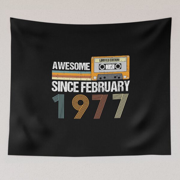 Item preview, Awesome Since February 1977 | 46th Birthday Gifts | 46 Years Old Gifts designed and sold by AMINE  ★★★★★.