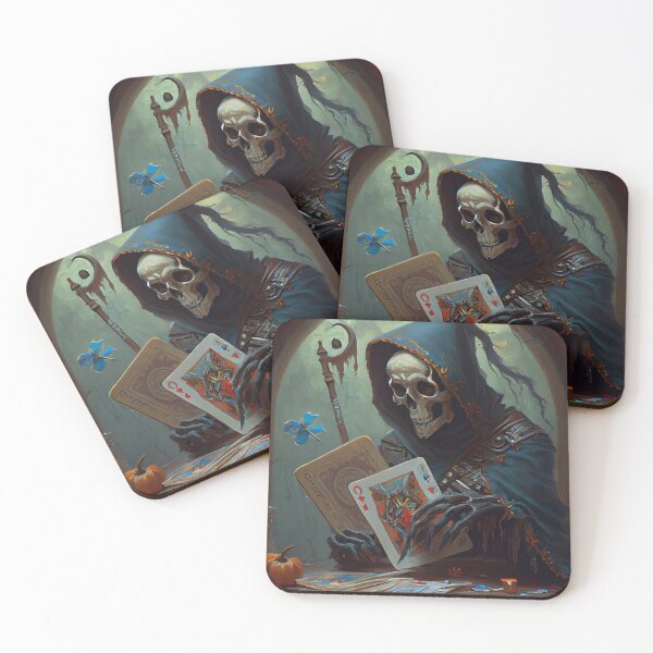 Item preview, Grim Reaper Death playing with Tarot Cards. designed and sold by The-Dark-Art.