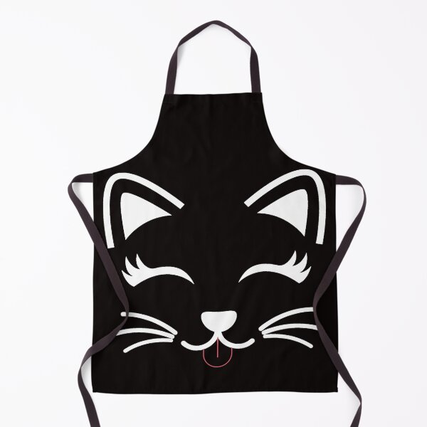 Item preview, White face of a cute little kitten sticking out her tongue designed and sold by The-Blue-Feline.