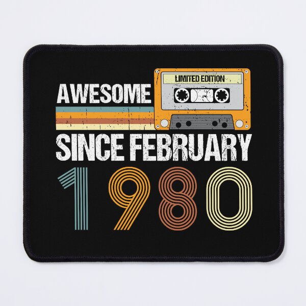 Item preview, Awesome Since February 1980 | 43th Birthday Gifts | 43 Years Old Gifts designed and sold by AMINE ★★★★★.