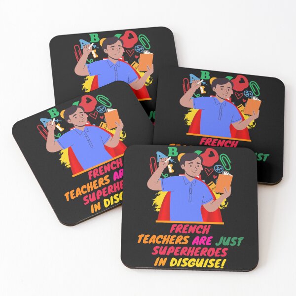 Item preview, French Teacher Superhero Appreciation Gift  designed and sold by superteachers.