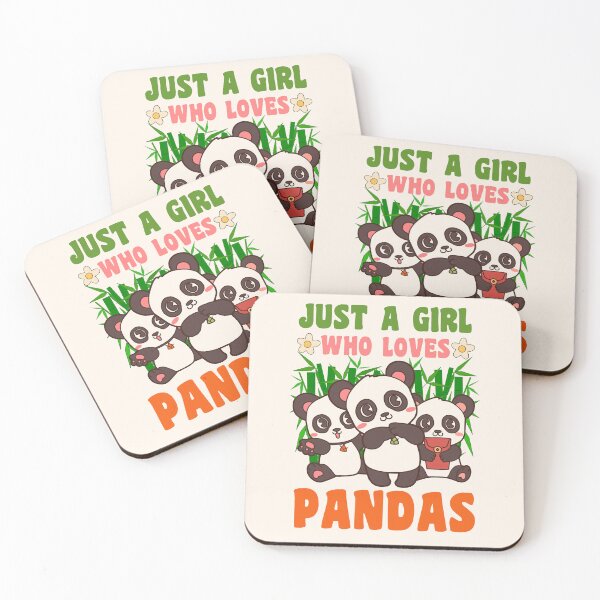 Item preview, Just A Girl Who Loves Pandas Vintage Cute Illustration Design For Panda Lovers designed and sold by CandyDroidMerch.