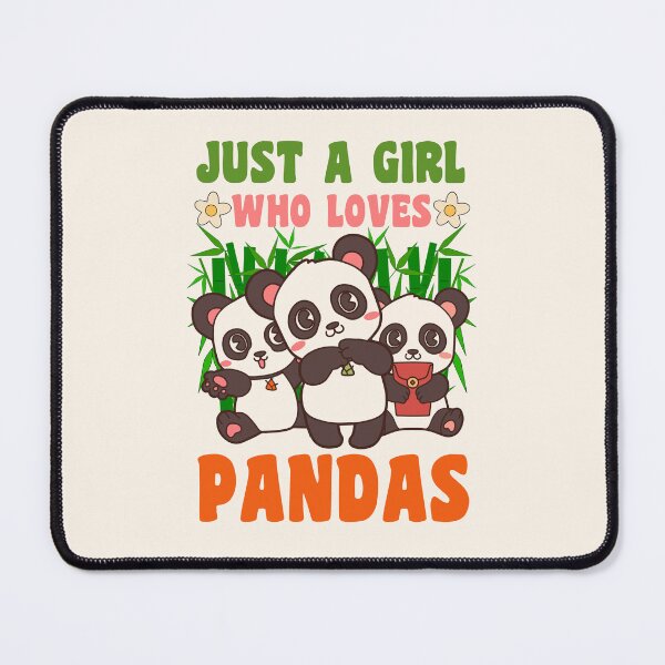 Artikelvorschau, Nur ein Mädchen, das Pandas liebt. Niedliches Vintage-Illustrationsdesign für Panda-Liebhaber entworfen und verkauft von CandyDroidMerch.