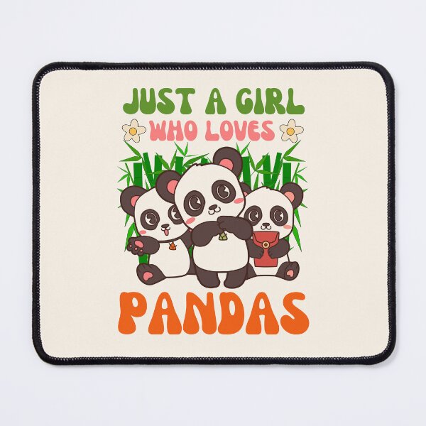 Artikelvorschau, Nur ein Mädchen, das Pandas liebt. Niedliches Vintage-Illustrationsdesign für Panda-Liebhaber entworfen und verkauft von CandyDroidMerch.