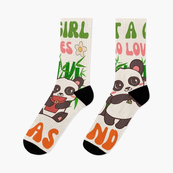 Item preview, Just A Girl Who Loves Pandas Vintage Cute Illustration Design For Panda Lovers designed and sold by CandyDroidMerch.