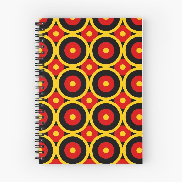 Item preview, red black gold repeat pattern Retro Mod roundel designed and sold by ModSupporters.