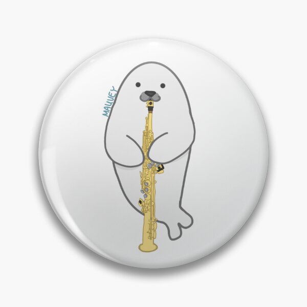 Item preview, seal playing soprano sax designed and sold by practiceyourins.